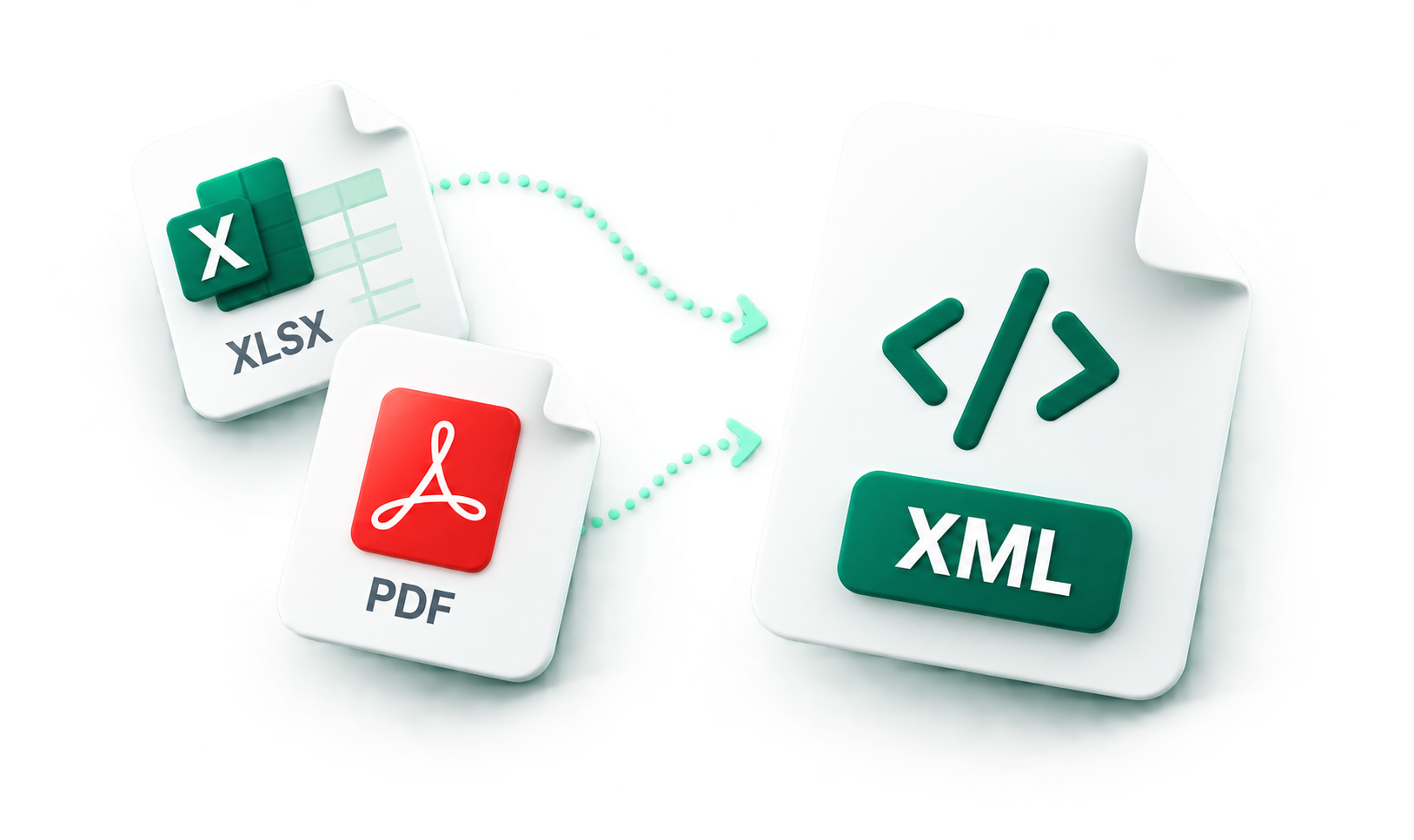 Документы Excel и PDF преобразуются в XML